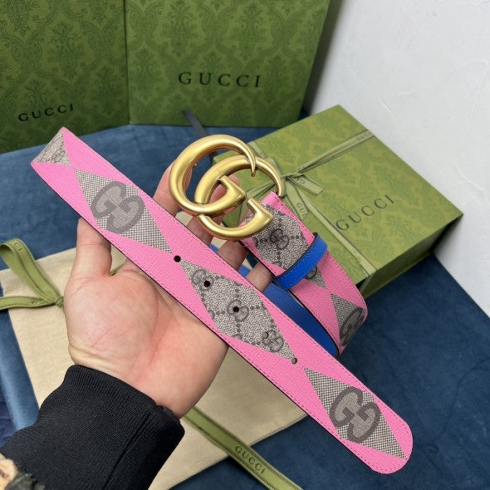 Gucci GG Marmont wide beltý Pink