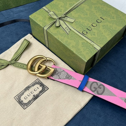 Gucci GG Marmont wide beltý Pink