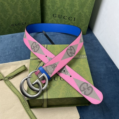 Gucci GG Marmont wide beltý Pink