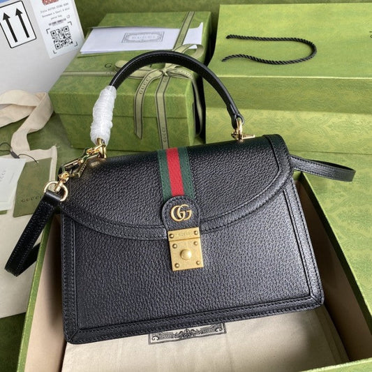 Gucci Ophidia small top handle bag with Black leather ý651055