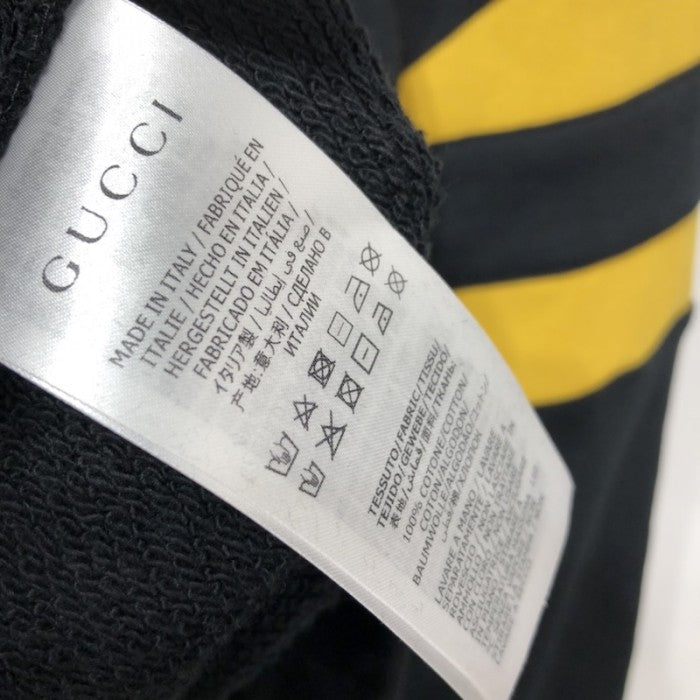 Gucci 100 cotton hoodies black / yellow