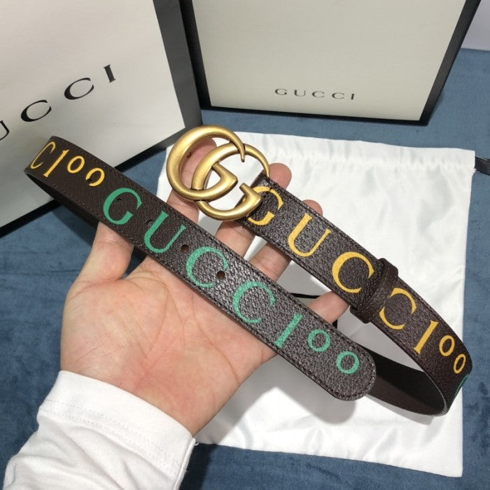 Gucci 100 GG Marmont belt Brown