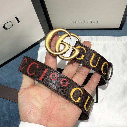 Gucci 100 GG Marmont belt Brown