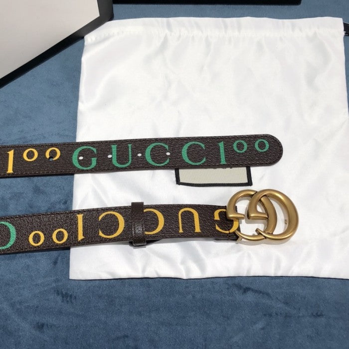 Gucci 100 GG Marmont belt Brown