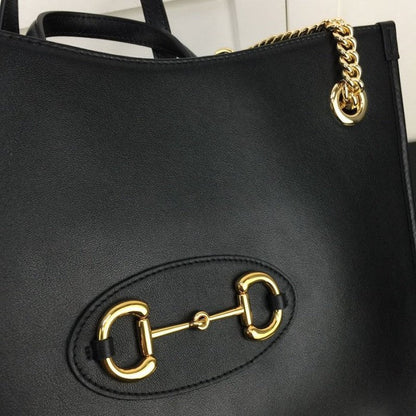 Gucci 1955 Horsebit Large Tote Bag Black