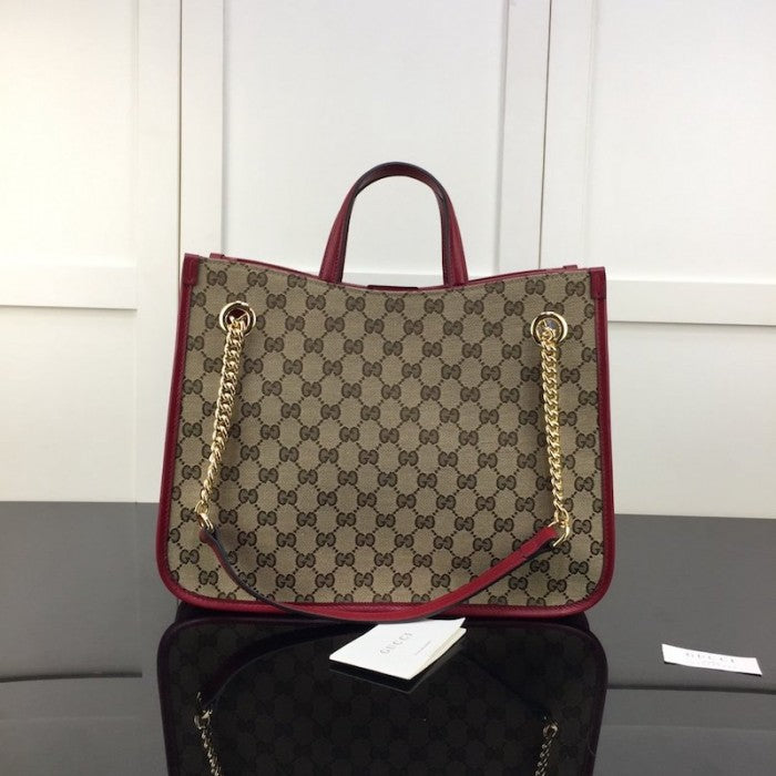 Gucci 1955 Horsebit Large Tote Bag Red