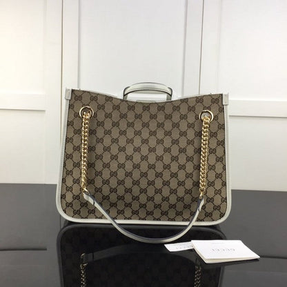 Gucci 1955 Horsebit Large Tote Bag White