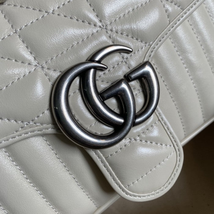 Gucci 2017 Re-Edition GG Marmont bag White 443497