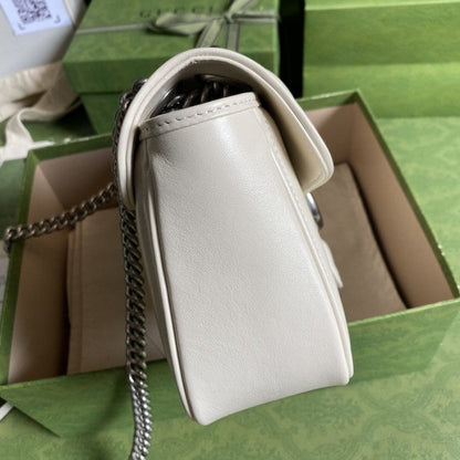 Gucci 2017 Re-Edition GG Marmont bag White 443497