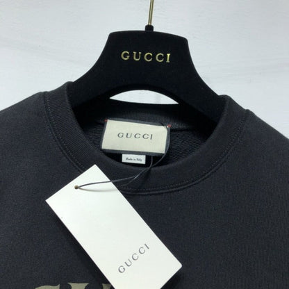 Gucci Oversize Sweatershirt with Classic Gucci logo Black