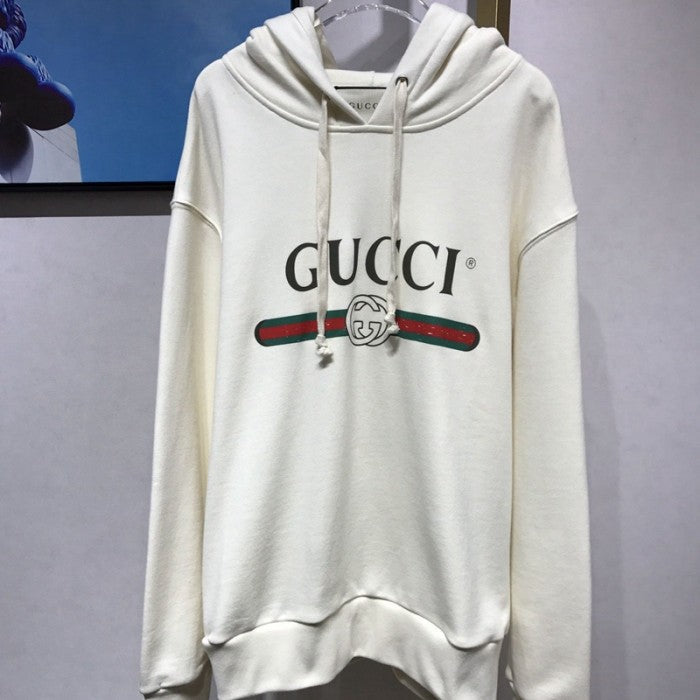 Gucci Oversize Hoodie with Classic Gucci logo Off White