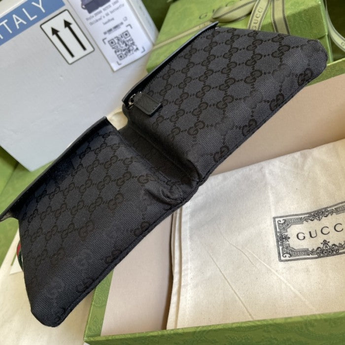 Gucci Original gg canvas belt bag 28566 Black