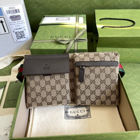 Gucci Original gg canvas belt bag 28566 Brown