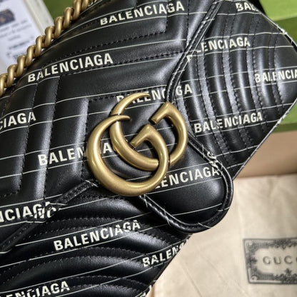 Gucci x Balenciaga The Hacker Project small GG Marmont bag Black