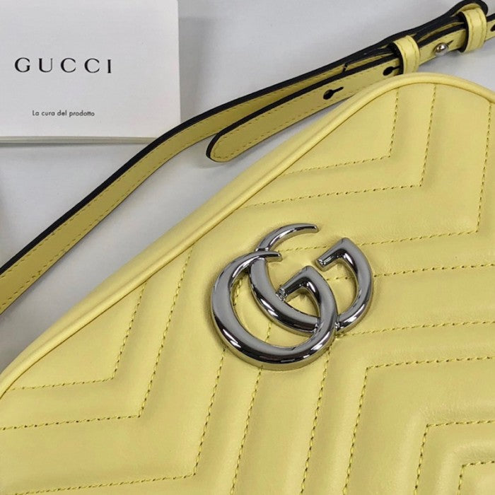 Gucci GG Marmont Small Matelasse Shoulder Bag Yellow 447632