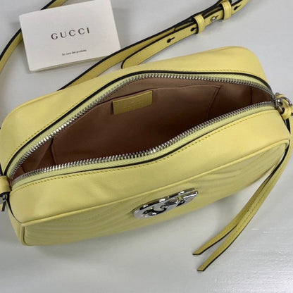 Gucci GG Marmont Small Matelasse Shoulder Bag Yellow 447632