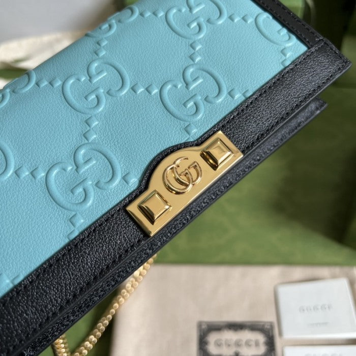 Gucci GG wallet with chain ý676155 Blue