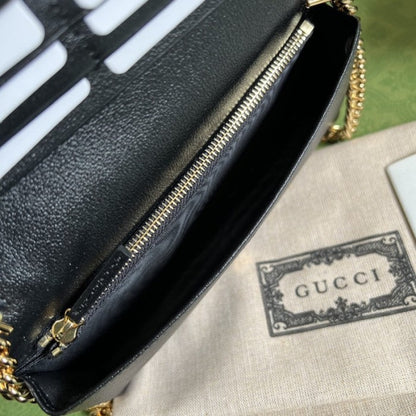 Gucci GG wallet with chain ý676155 White/Black