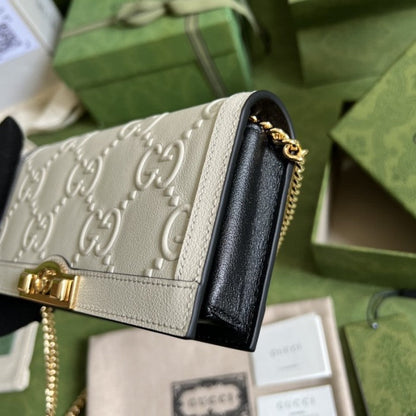 Gucci GG wallet with chain ý676155 White