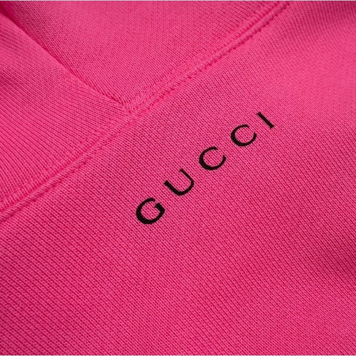 Gucci Hooded sweatshirt with GG apple print Rose