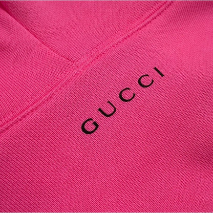 Gucci Hooded sweatshirt with GG apple print Rose