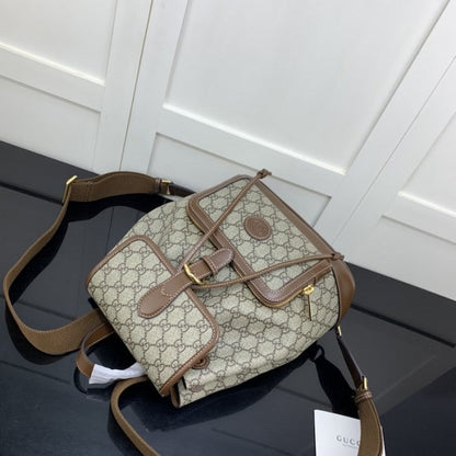 Gucci Backpack with Interlocking G ý674147 Brown