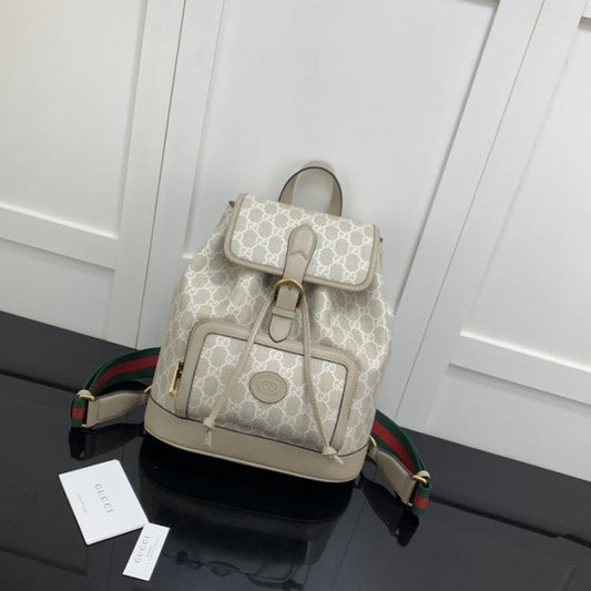 Gucci Backpack with Interlocking G ý674147 Beige