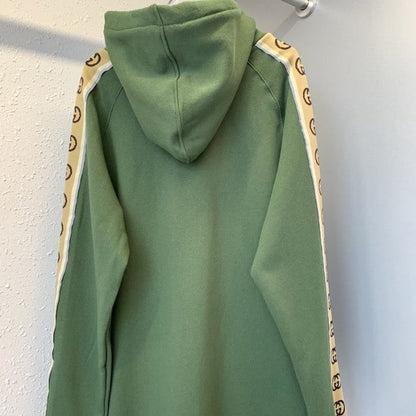 Gucci Cotton jersey hooded sweatshirt Green