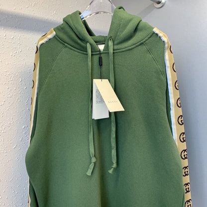 Gucci Cotton jersey hooded sweatshirt Green