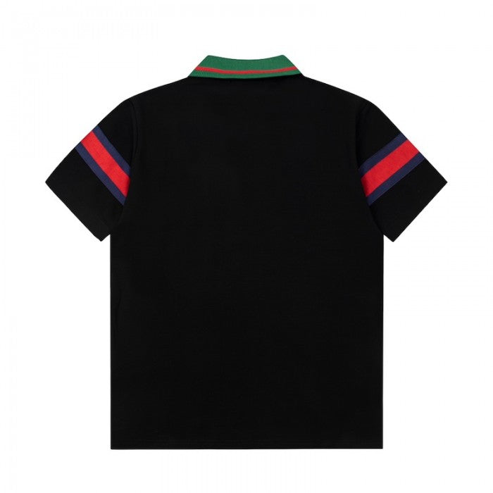 Gucci Cotton jersey polo shirt أ½with web 713997 Black