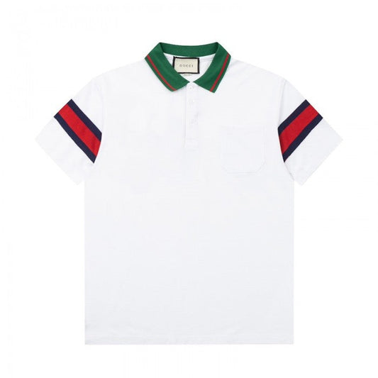 Gucci Cotton jersey polo shirt أ½with web 713997 White