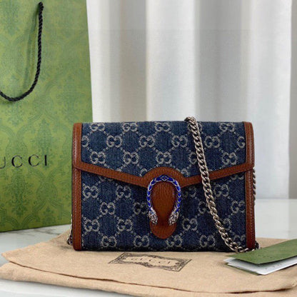 Gucci Denim Dionysus mini chain Bag 401231