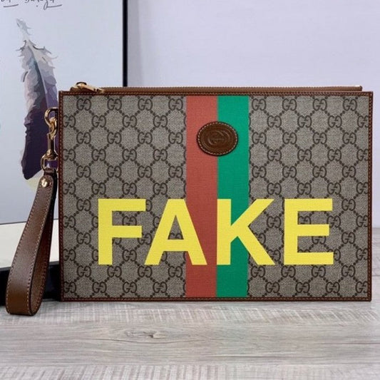 Gucci 'Fake/Not' print pouch ý636171