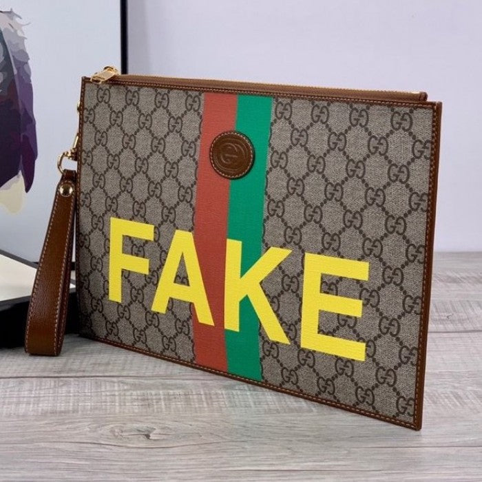 Gucci 'Fake/Not' print pouch ý636171