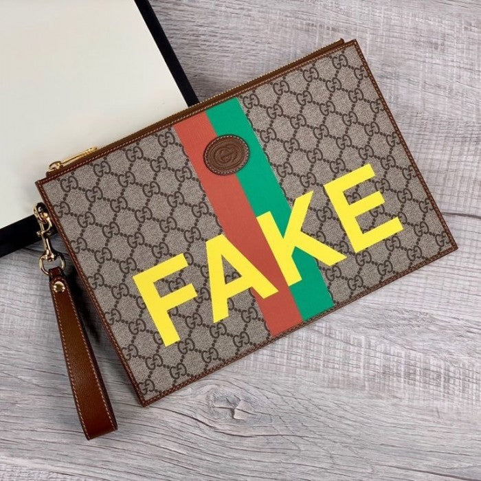 Gucci 'Fake/Not' print pouch ý636171