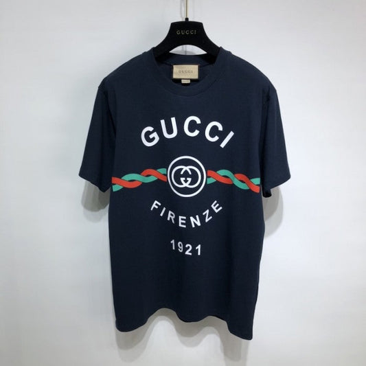 Gucci Firenze 1921 T-shirt أ½616036 Dark Blue