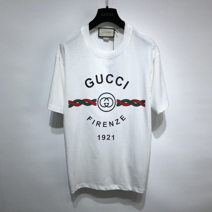 Gucci Firenze 1921 T-shirt أ½616036 White