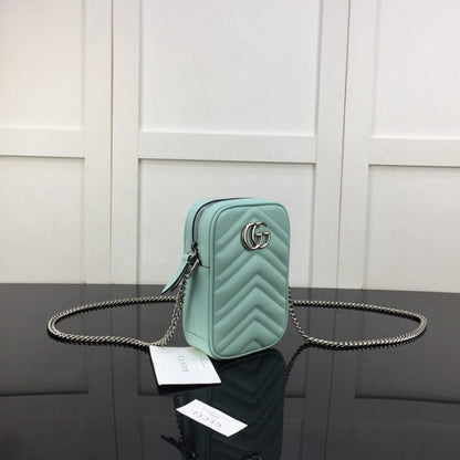 Gucci GG Marmont matelassé mini bag Blue