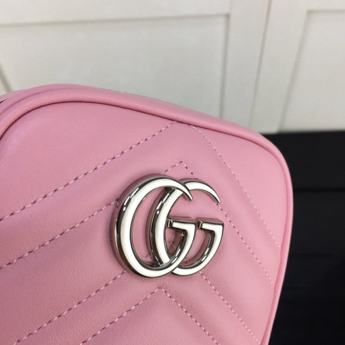 Gucci GG Marmont matelassé mini bag Pink