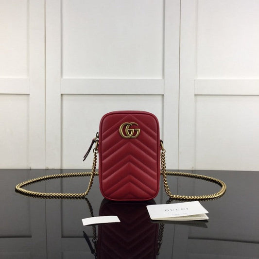 Gucci GG Marmont matelassé mini bag Red