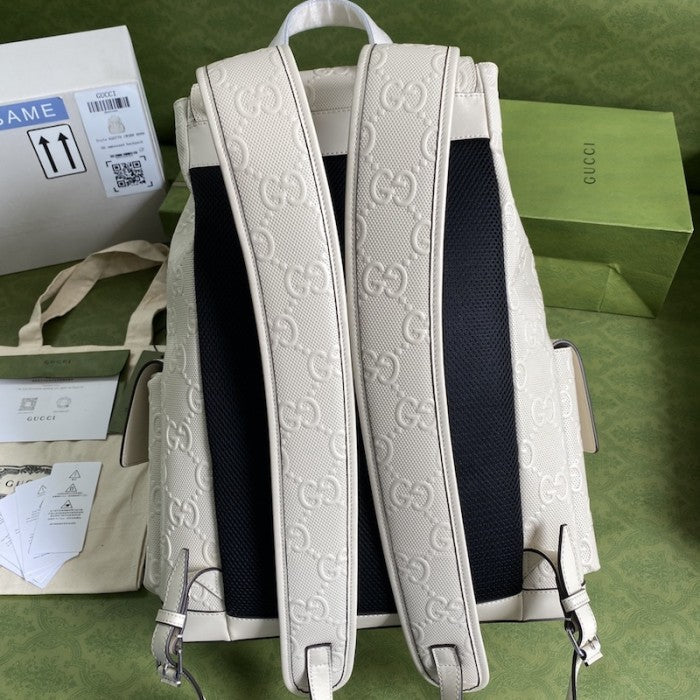 Gucci GG embossed backpack White 625770