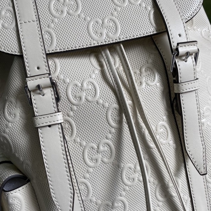 Gucci GG embossed backpack White 625770