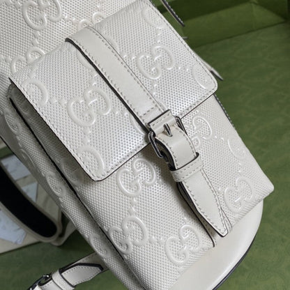 Gucci GG embossed backpack White 625770