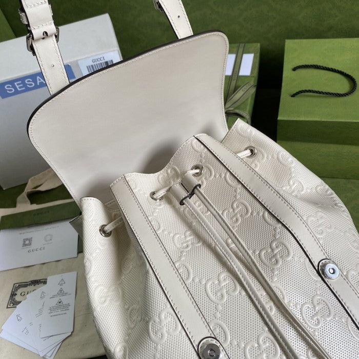 Gucci GG embossed backpack White 625770