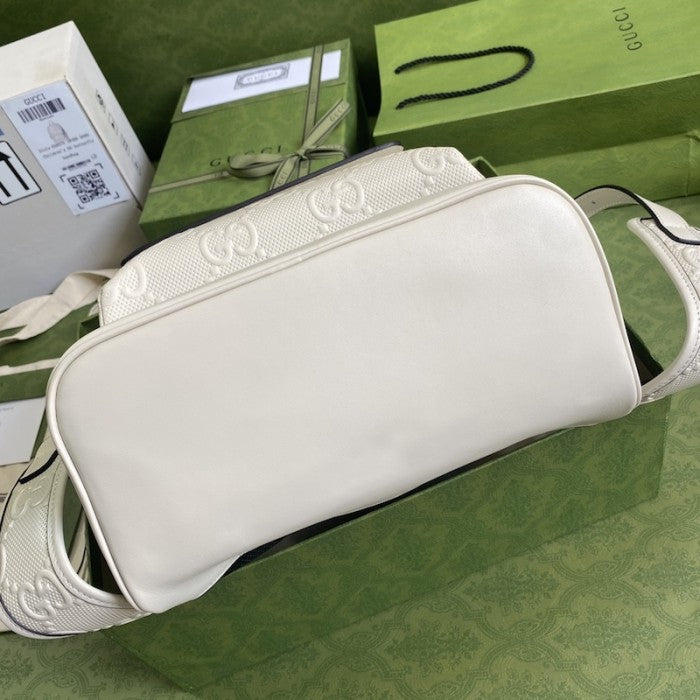 Gucci GG embossed backpack white 658579