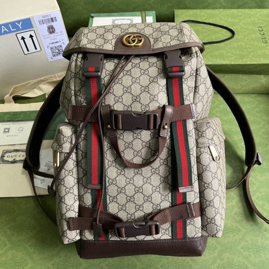 Gucci GG skateboard backpack with Web ý690999