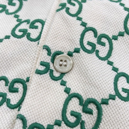 Gucci GG Stretch Cotton Polo Green