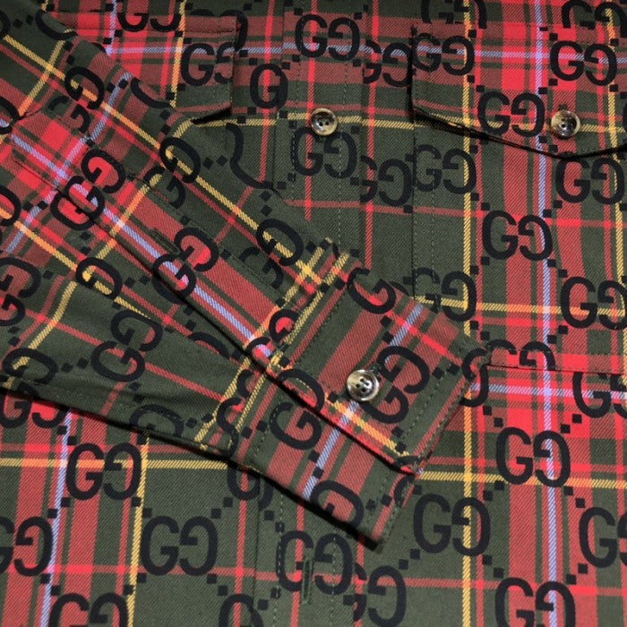 Gucci GG tartan wool shirt أ½721464