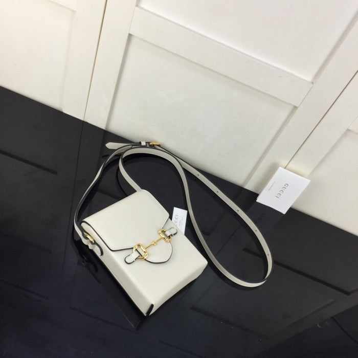 Gucci Horsebit 1955 mini bag white