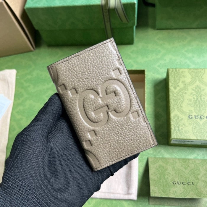 Gucci Jumbo GG card case Taupe ý739478